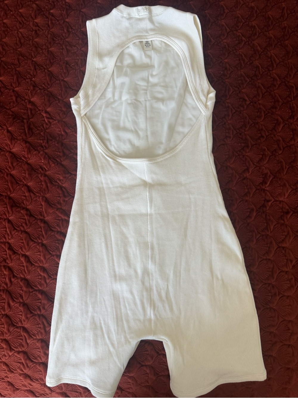 SKIMS White Ribbed low back & Sleeveless Romper - Picture 2 of 4